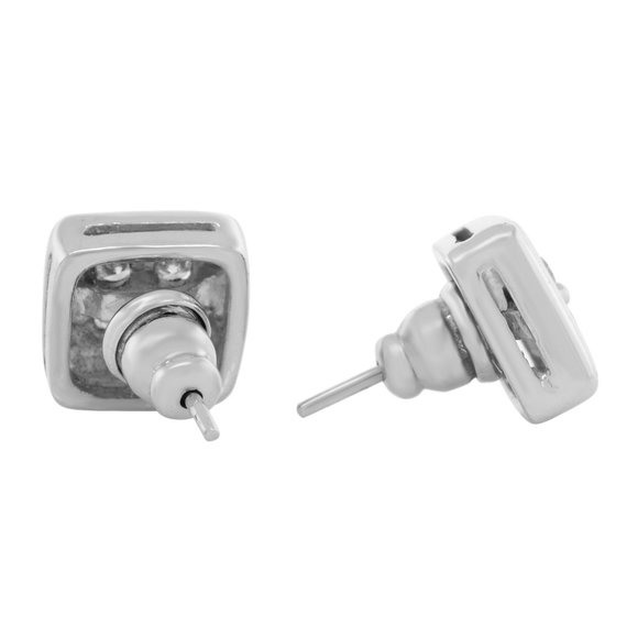 Rachel Koen Diamond Pendant and Diamond Earrings Set 18K White Gold - Picture 7 of 8